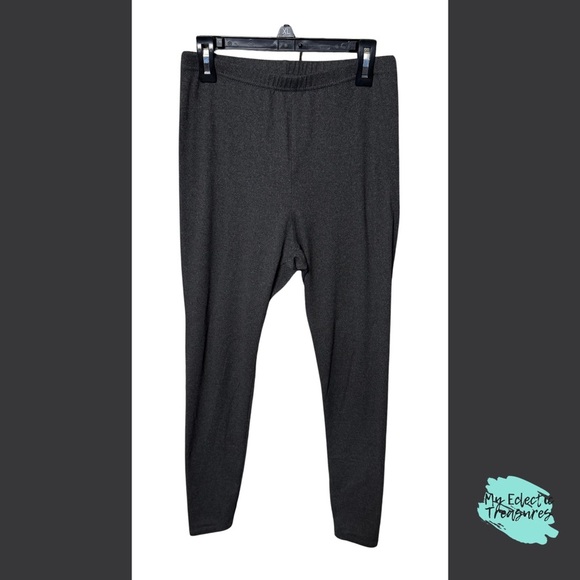 Just Be Grey Leggings with Tapered Fit and Elastic Waistband - Picture 1 of 5